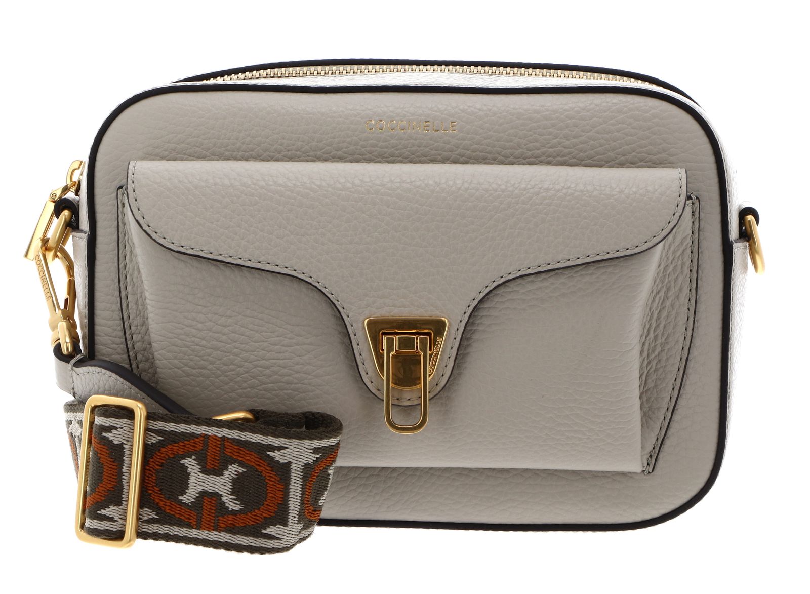 COCCINELLE Beat Soft Ribb Crossbody Bag Grained Leather Eucalipto