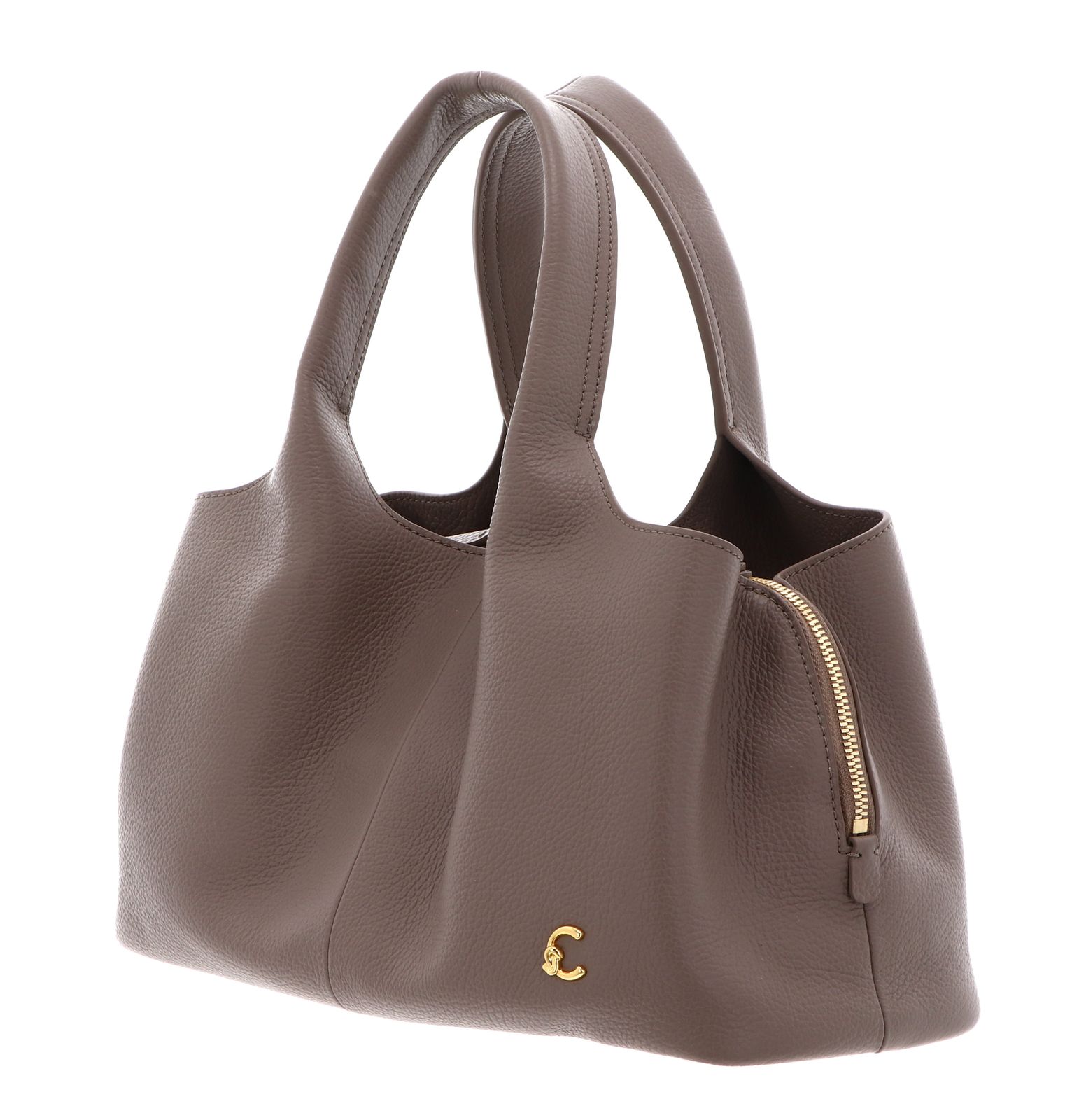 COCCINELLE Nell Handbag Grained Leather Warm Taupe COCCINELLE Nell Handbag Grained Leather Warm Taupe