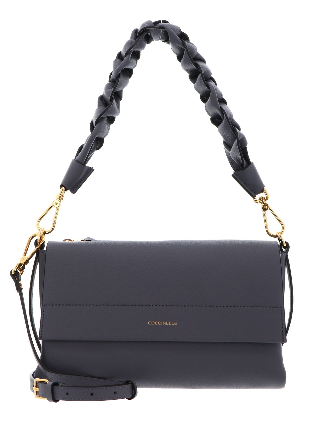 COCCINELLE Boheme Grana Double Shoulder Bag Stove / Midn. Blue