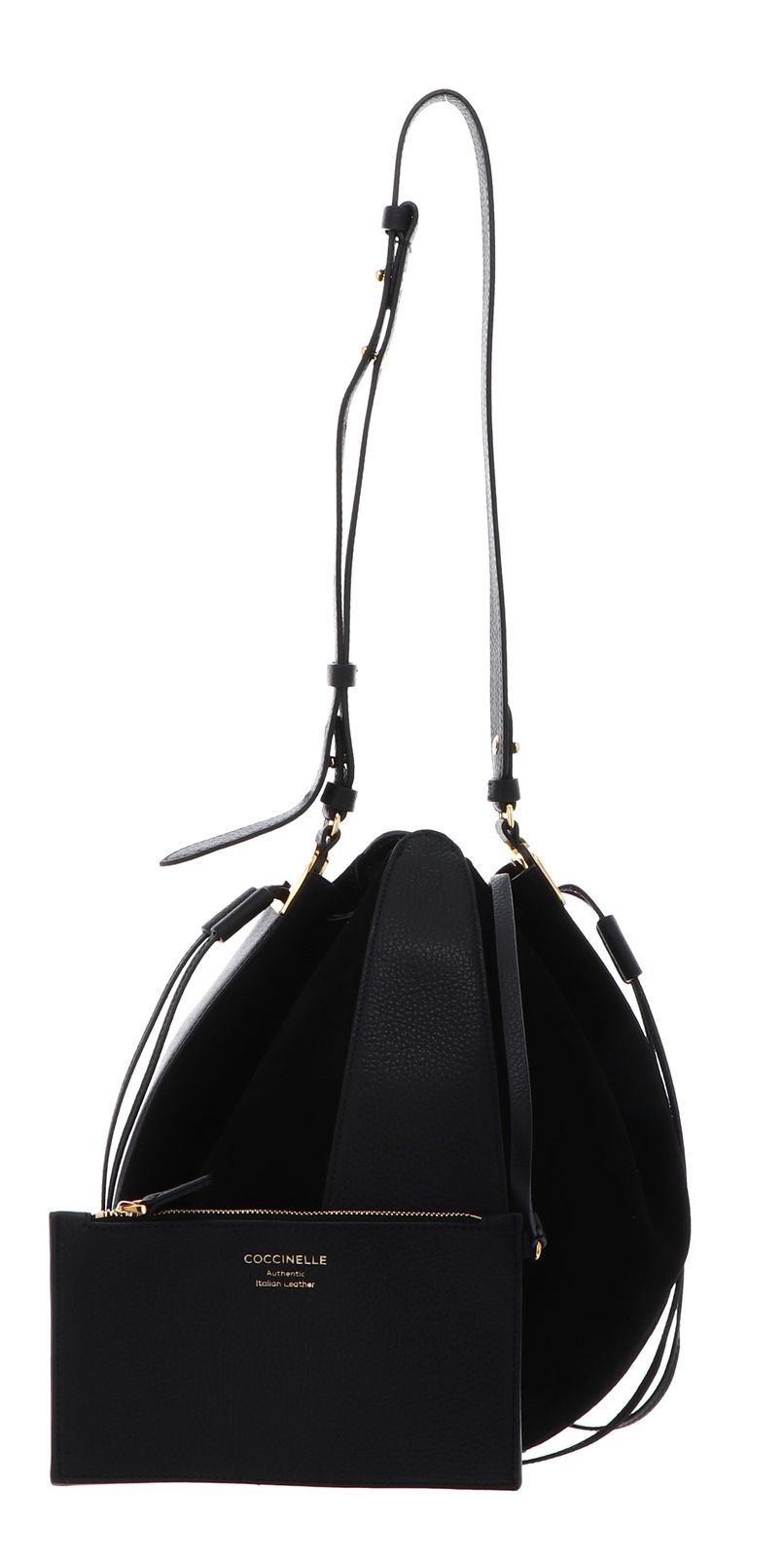 COCCINELLE Boom Handbag Grained Leather / Suede Leather Noir / Noir