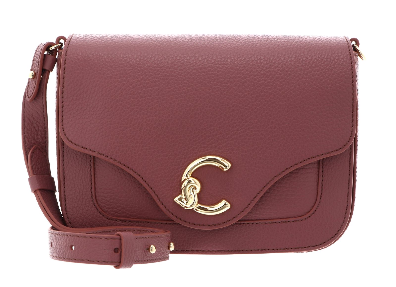 COCCINELLE C-Me Crossbody Bag Grained Leather Winter Rose