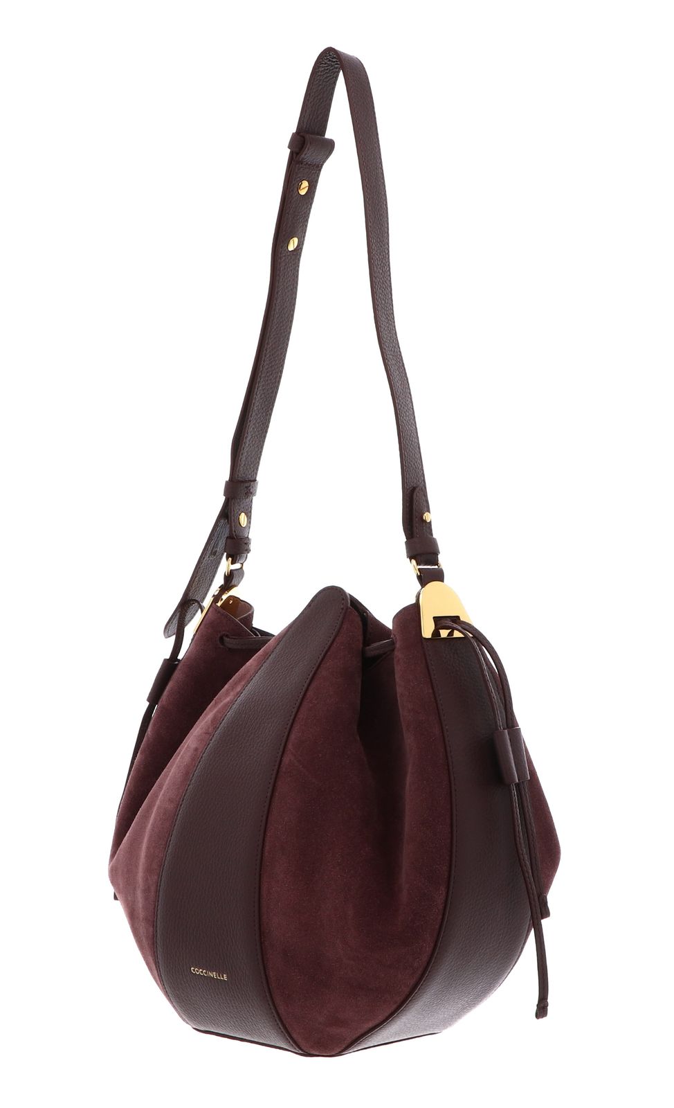 COCCINELLE Boom Handbag Grained Leather / Suede Leather Fango / Fango COCCINELLE Boom Handbag Grained Leather / Suede Leather Fango / Fango
