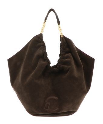 COCCINELLE Smash Handbag Suede Leather / Smooth Leather Fango / Fango COCCINELLE Smash Handbag Suede Leather / Smooth Leather Fango / Fango