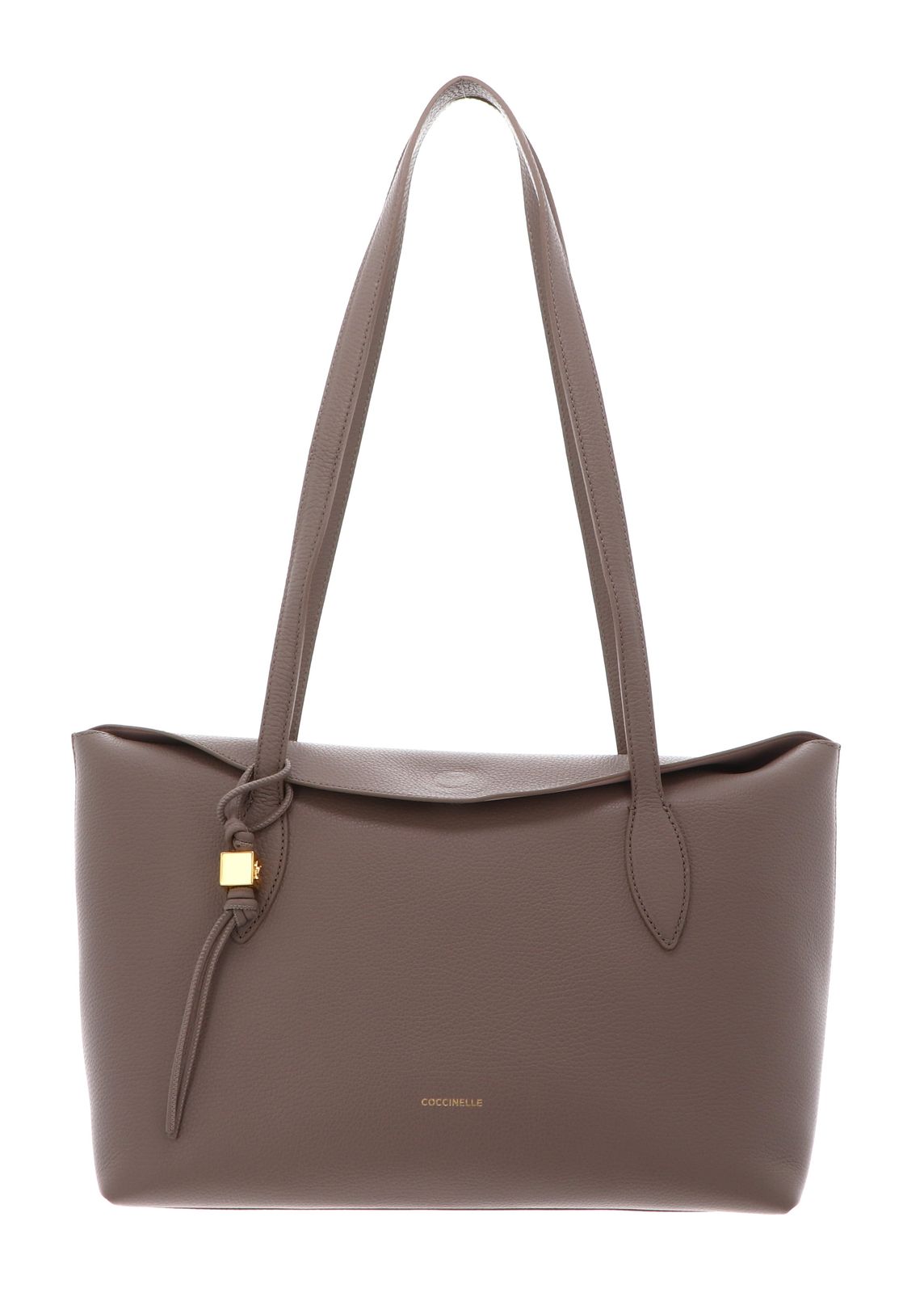 COCCINELLE Thess Handbag Grained Leather Warm Taupe