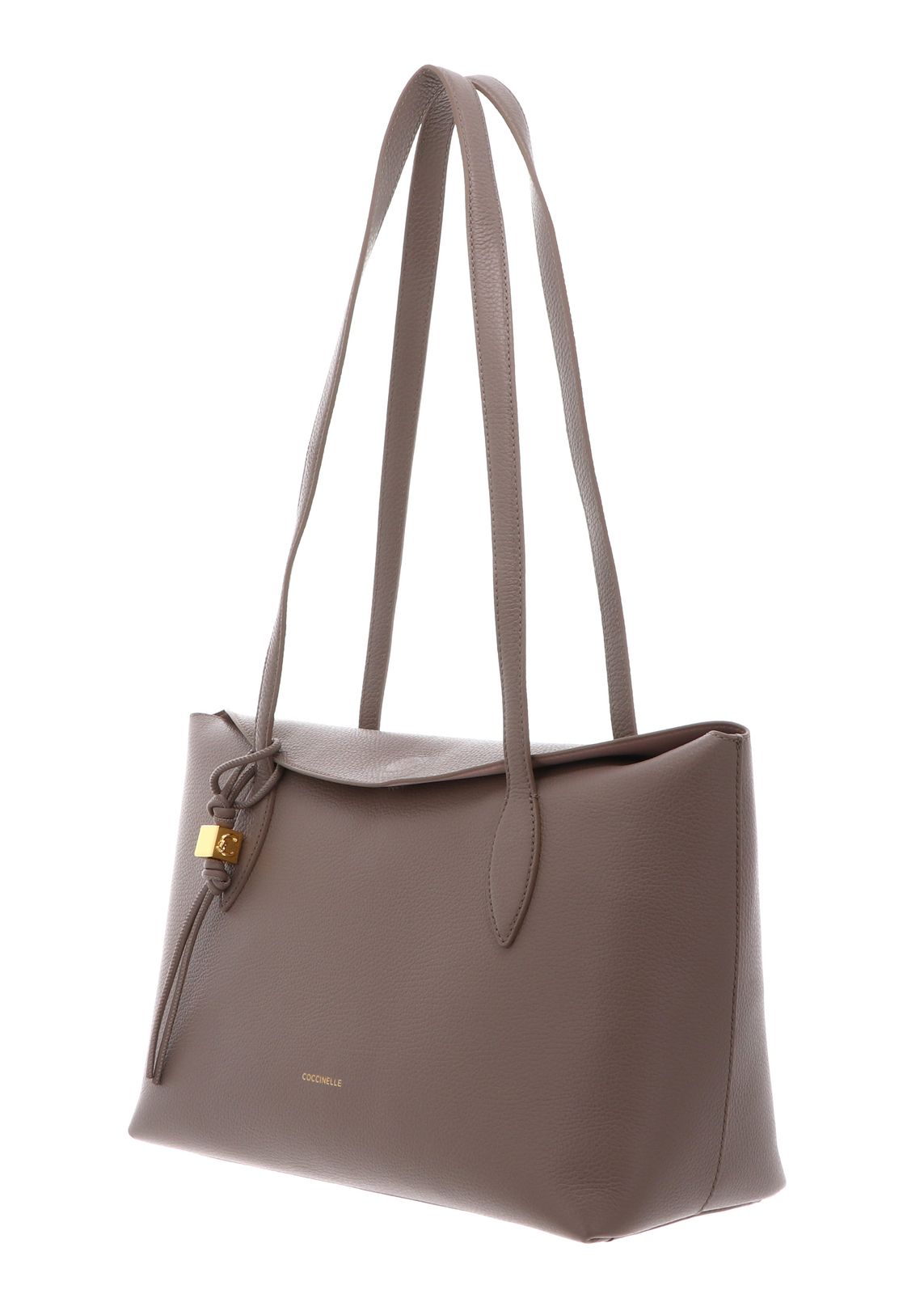 COCCINELLE Thess Handbag Grained Leather Warm Taupe COCCINELLE Thess Handbag Grained Leather Warm Taupe