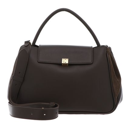 COCCINELLE Pansy Smooth Leather / Suede Leather Handbag S Fango / Fango COCCINELLE Pansy Smooth Leather / Suede Leather Handbag S Fango / Fango