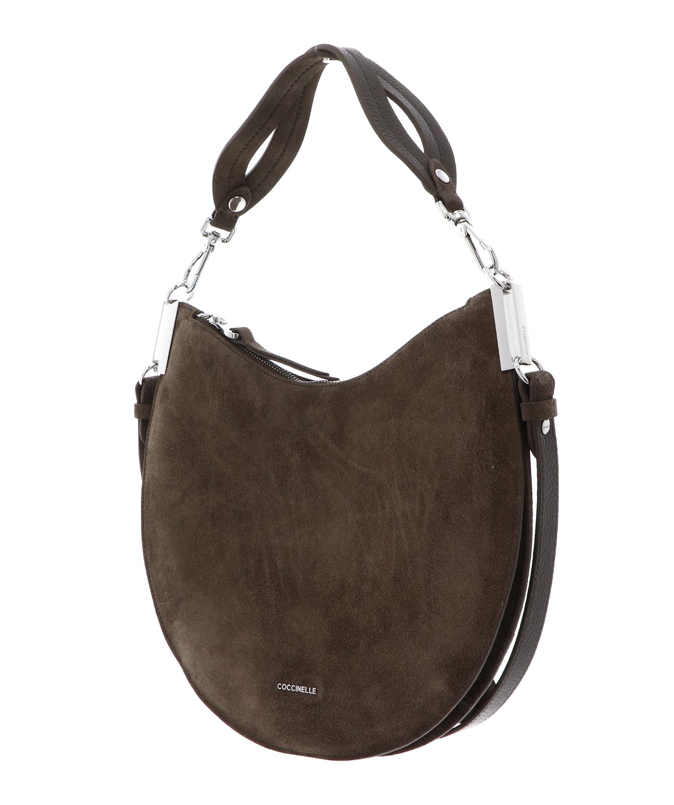 COCCINELLE Sunup Handbag Suede Leather Fango COCCINELLE Sunup Handbag Suede Leather Fango