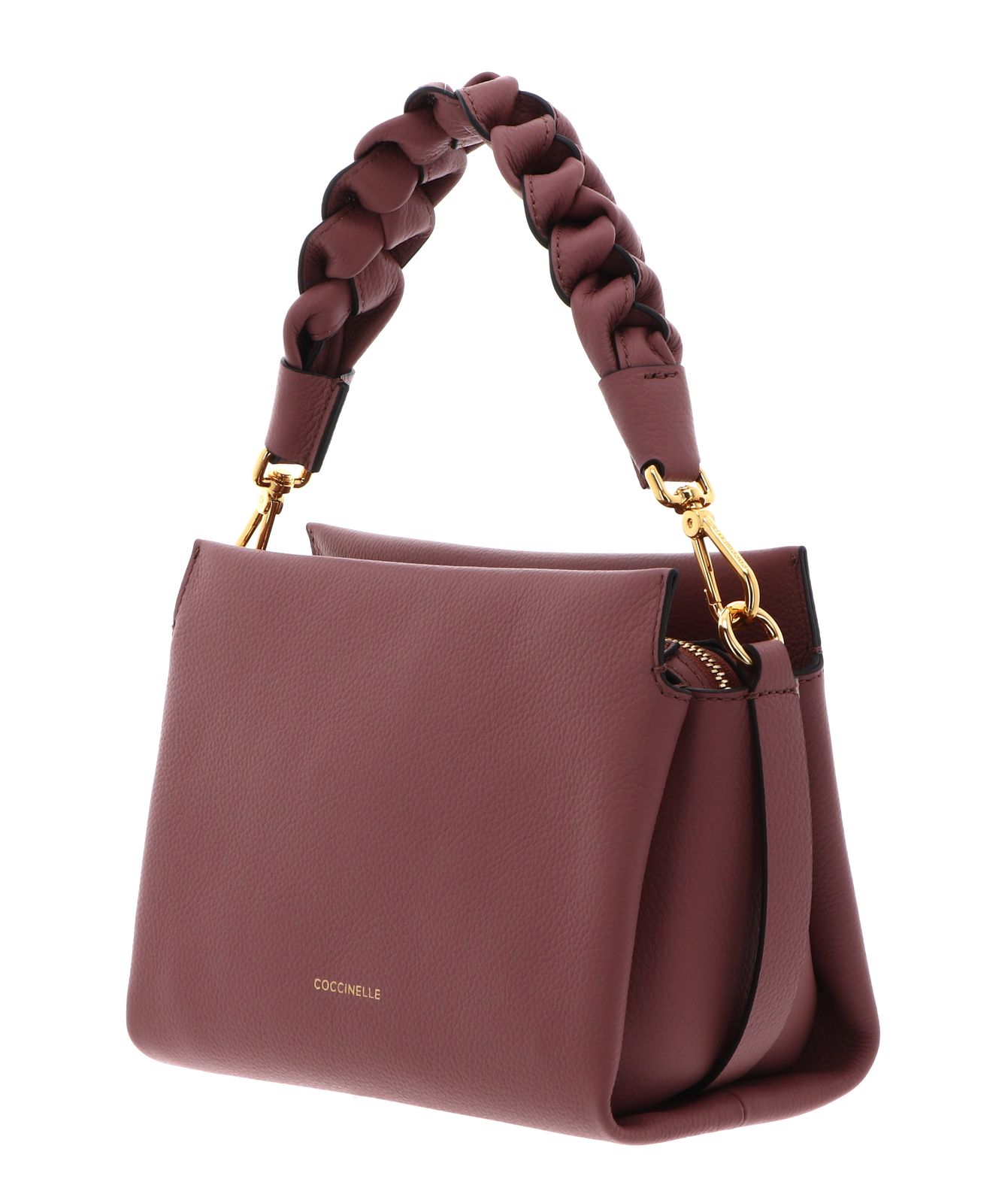 COCCINELLE Boheme Grana Double Crossbody Double Grainy Leather Wint. Rose / Berry COCCINELLE Boheme Grana Double Crossbody Double Grainy Leather Wint. Rose / Berry