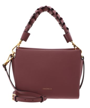 COCCINELLE Boheme Grana Double Crossbody Double Grainy Leather Wint. Rose / Berry