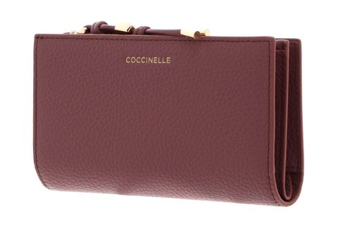 COCCINELLE Pansy Wallet Grained Leather Winter Rose COCCINELLE Pansy Wallet Grained Leather Winter Rose