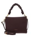 COCCINELLE Boheme Grana Double Crossbody Double Grainy Leather Berry / Wint. Rose