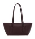 COCCINELLE Double Beat Grained Leather Handbag Berry COCCINELLE Double Beat Grained Leather Handbag Berry