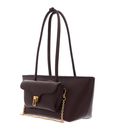 COCCINELLE Double Beat Grained Leather Handbag Berry COCCINELLE Double Beat Grained Leather Handbag Berry