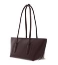 COCCINELLE Double Beat Grained Leather Handbag Berry COCCINELLE Double Beat Grained Leather Handbag Berry