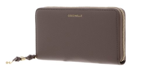 COCCINELLE Pansy Wallet Grained Leather Warm Taupe