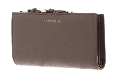 COCCINELLE Pansy Wallet Grained Leather Warm Taupe