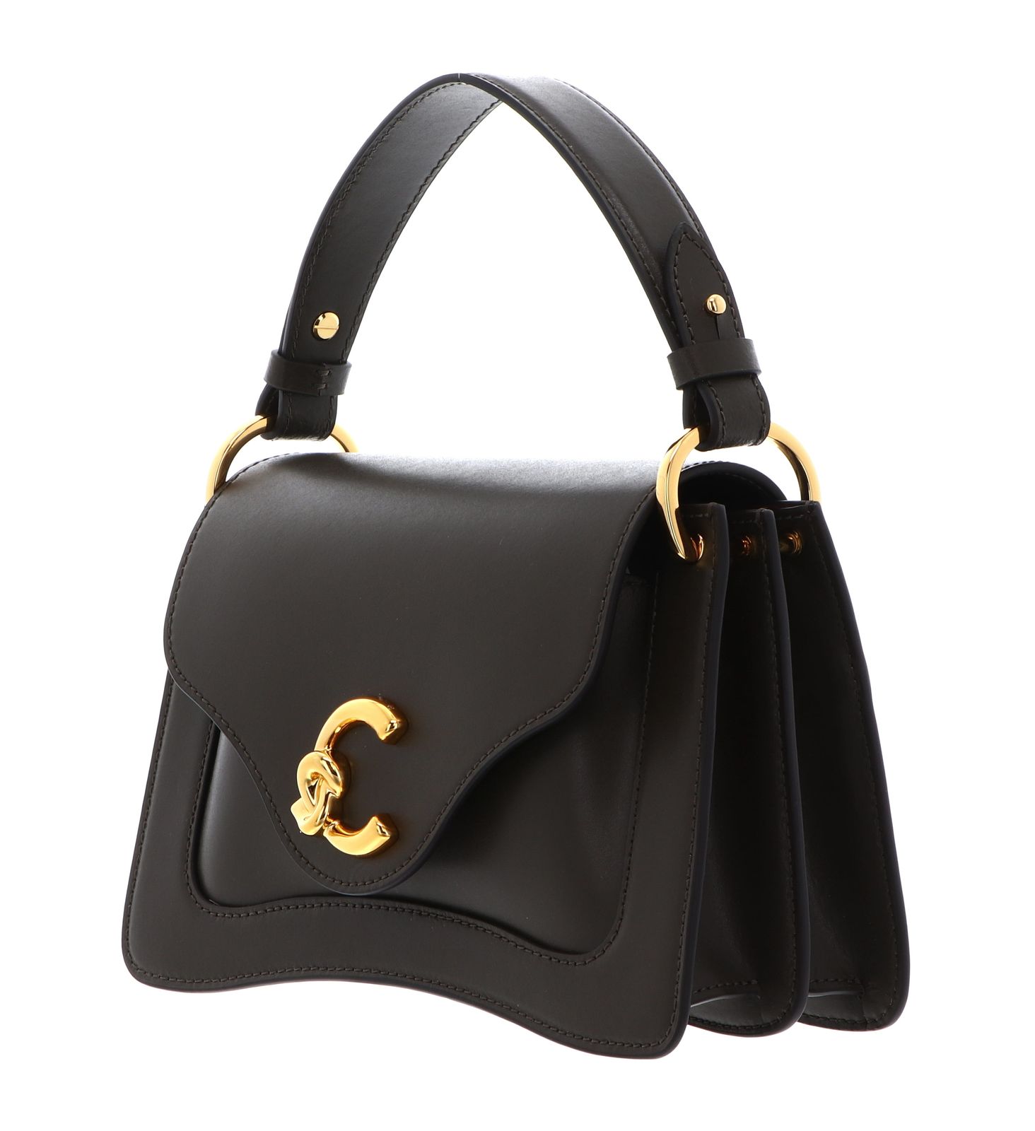 COCCINELLE C-Me Calf Handbag Smooth Leather Fango COCCINELLE C-Me Calf Handbag Smooth Leather Fango