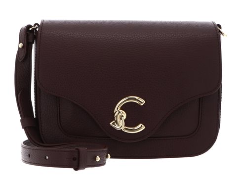 COCCINELLE C-Me Crossbody Bag Grained Leather Berry COCCINELLE C-Me Crossbody Bag Grained Leather Berry