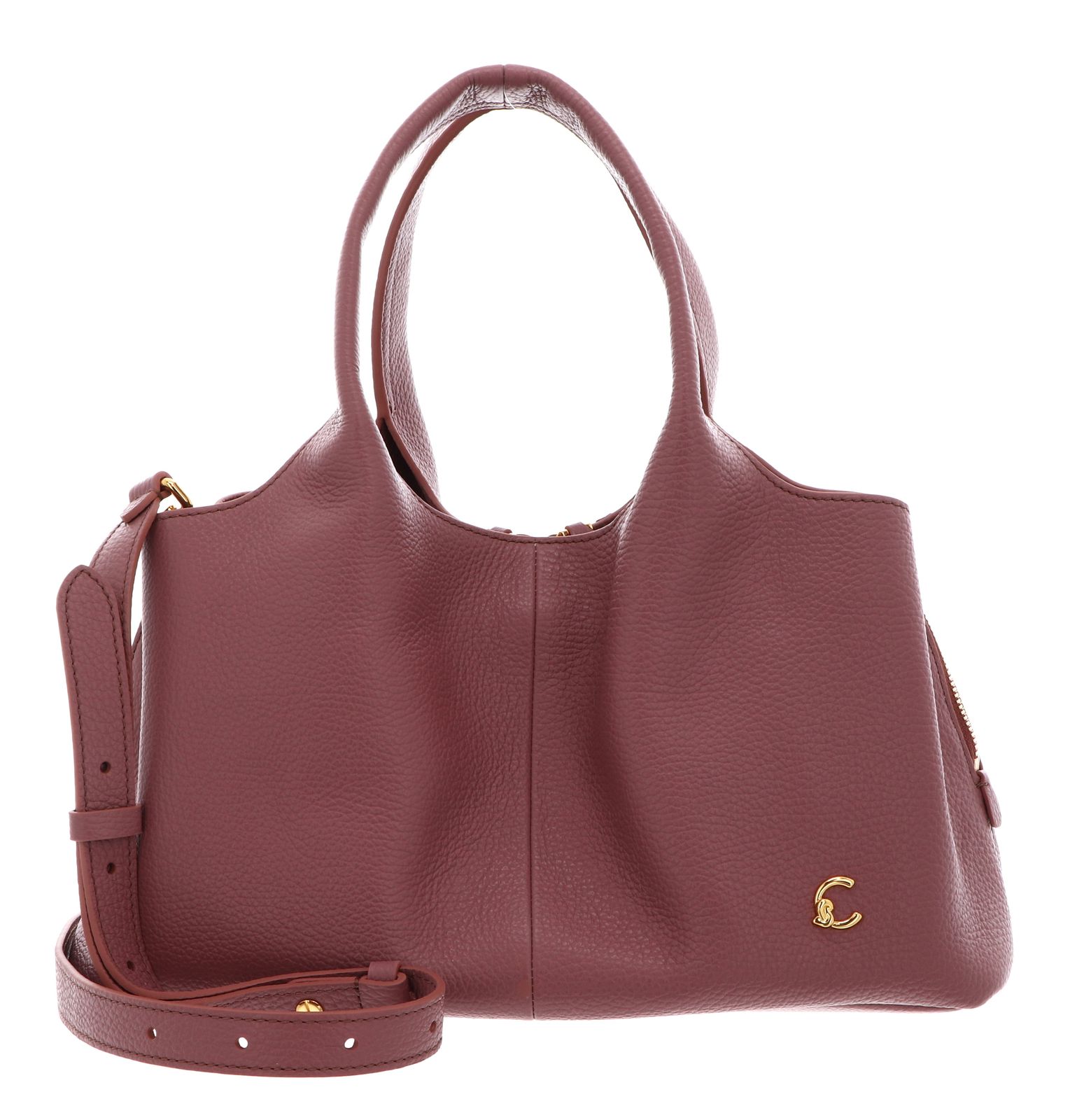 COCCINELLE Nell Handbag Grained Leather Winter Rose