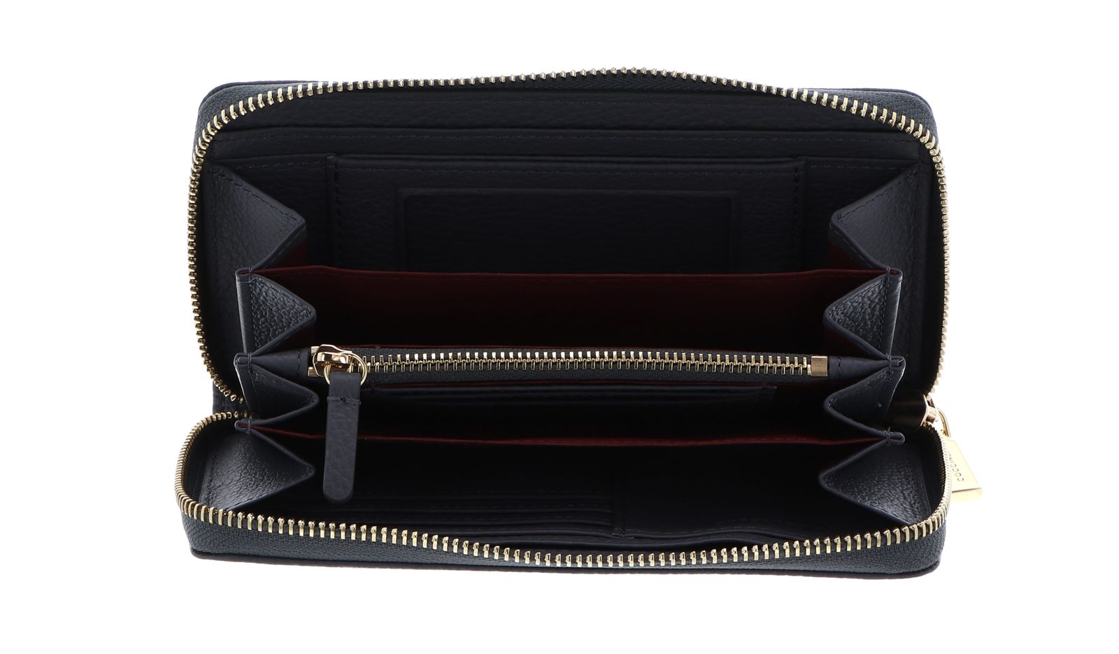 COCCINELLE Metallic Soft Wallet Grained Leather Stove COCCINELLE Metallic Soft Wallet Grained Leather Stove