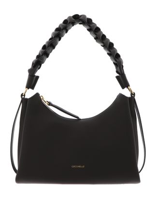 COCCINELLE Boheme Grana Double Shoulder Bag M Fango / Honey