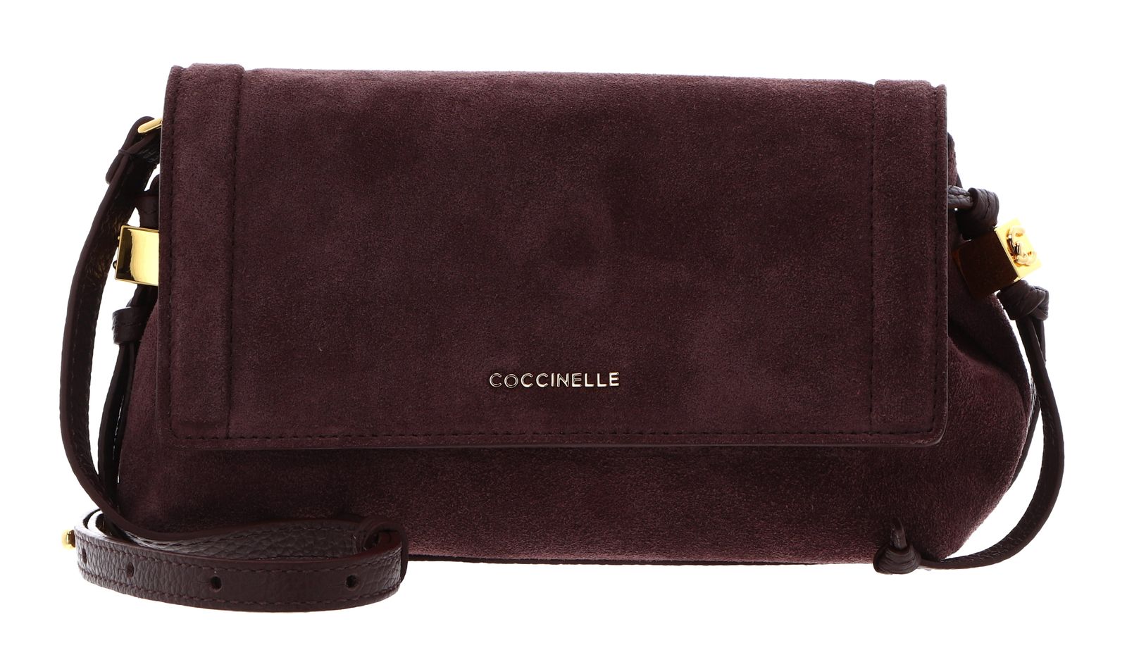 COCCINELLE Thess Mini Bag Suede Leather / Grained Leather Berry / Berry