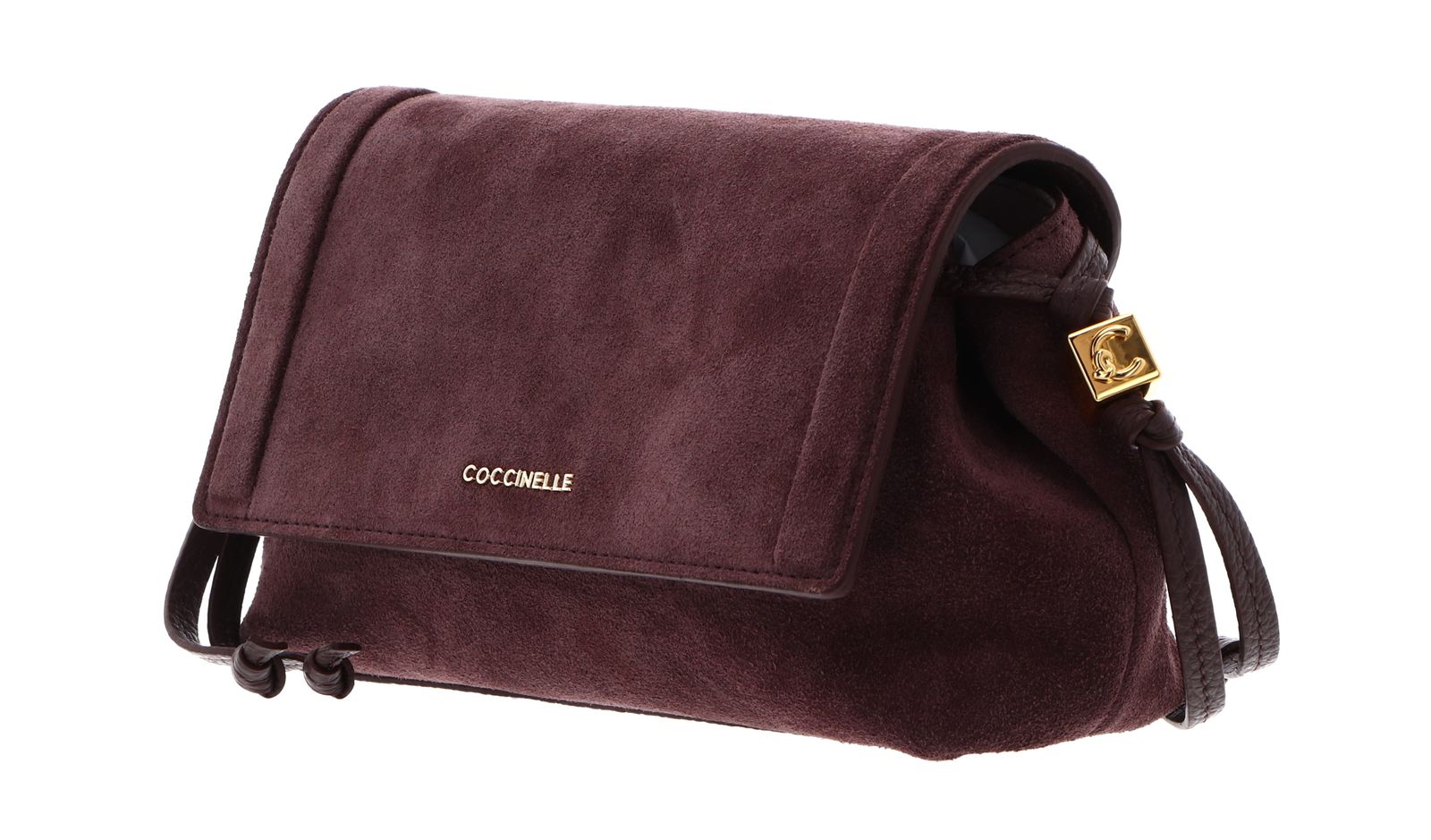 COCCINELLE Thess Mini Bag Suede Leather / Grained Leather Berry / Berry COCCINELLE Thess Mini Bag Suede Leather / Grained Leather Berry / Berry