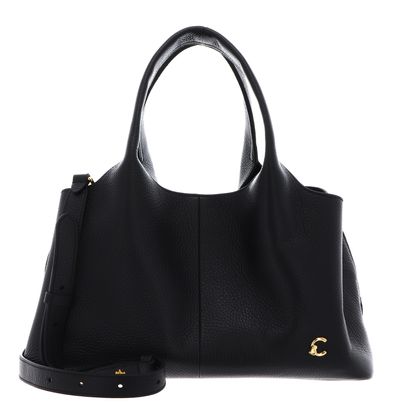 COCCINELLE Nell Handbag Grained Leather Noir COCCINELLE Nell Handbag Grained Leather Noir