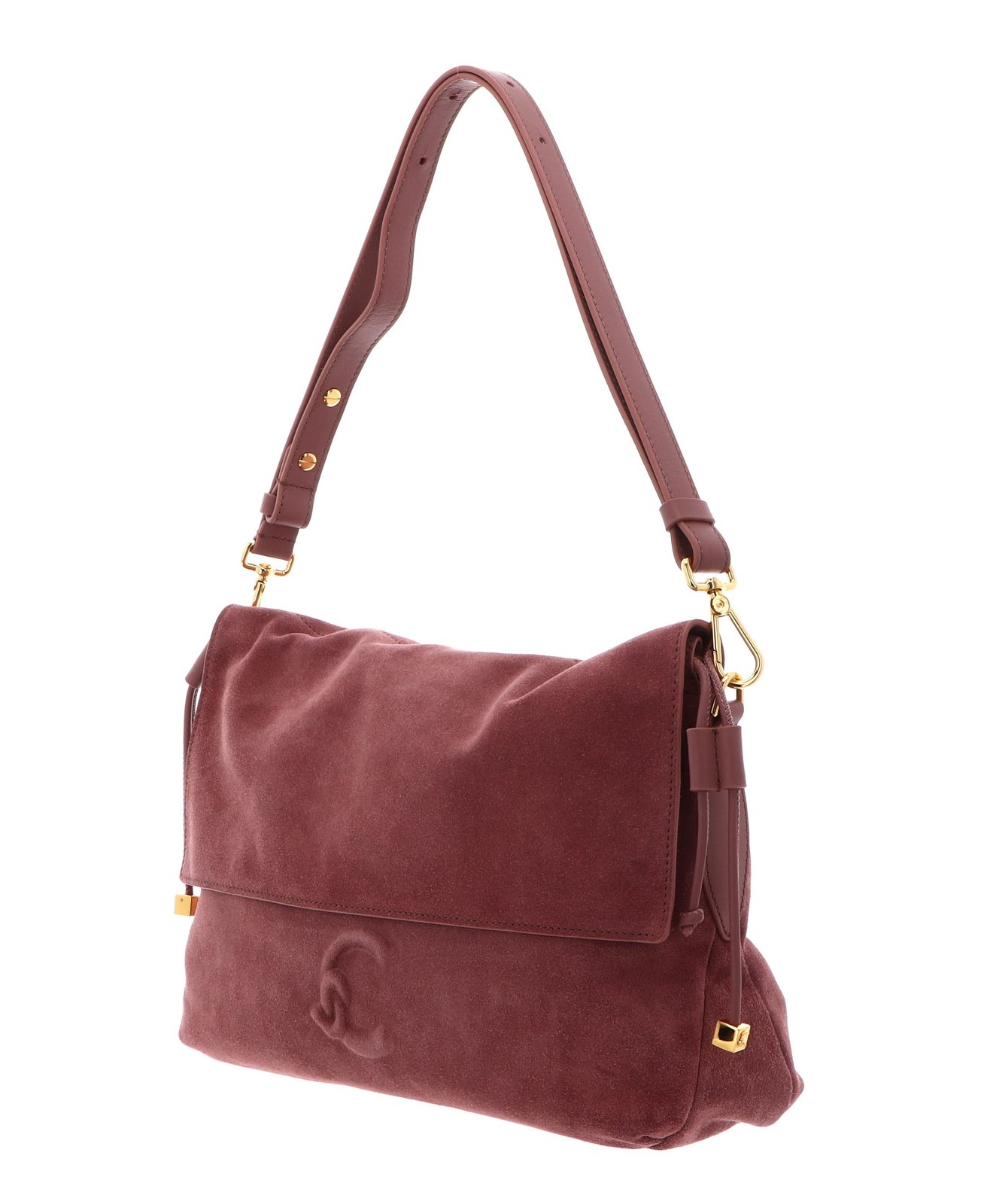 COCCINELLE Lidia Handbag Suede Leather / Smooth Leather Wint. Rose / W. Ros COCCINELLE Lidia Handbag Suede Leather / Smooth Leather Wint. Rose / W. Ros
