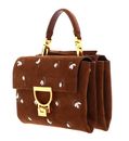 COCCINELLE Arlettis Snowdrop Handbag Suede Emb. /Gra.Leather Cognac / Cognac COCCINELLE Arlettis Snowdrop Handbag Suede Emb. /Gra.Leather Cognac / Cognac
