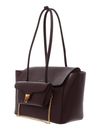 COCCINELLE Double Beat Grained Leather Handbag Berry COCCINELLE Double Beat Grained Leather Handbag Berry