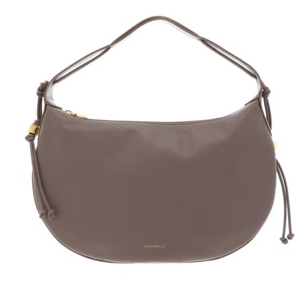 COCCINELLE Thess Shoulder Bag Grained Leather Warm Taupe