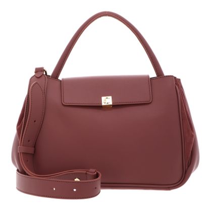 COCCINELLE Pansy Smooth Leather / Suede Leather Handbag S Wint. Rose / W. Ros