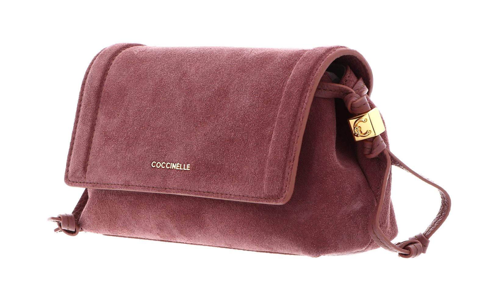 COCCINELLE Thess Mini Bag Suede Leather / Grained Leather Wint. Rose / W. Ros COCCINELLE Thess Mini Bag Suede Leather / Grained Leather Wint. Rose / W. Ros