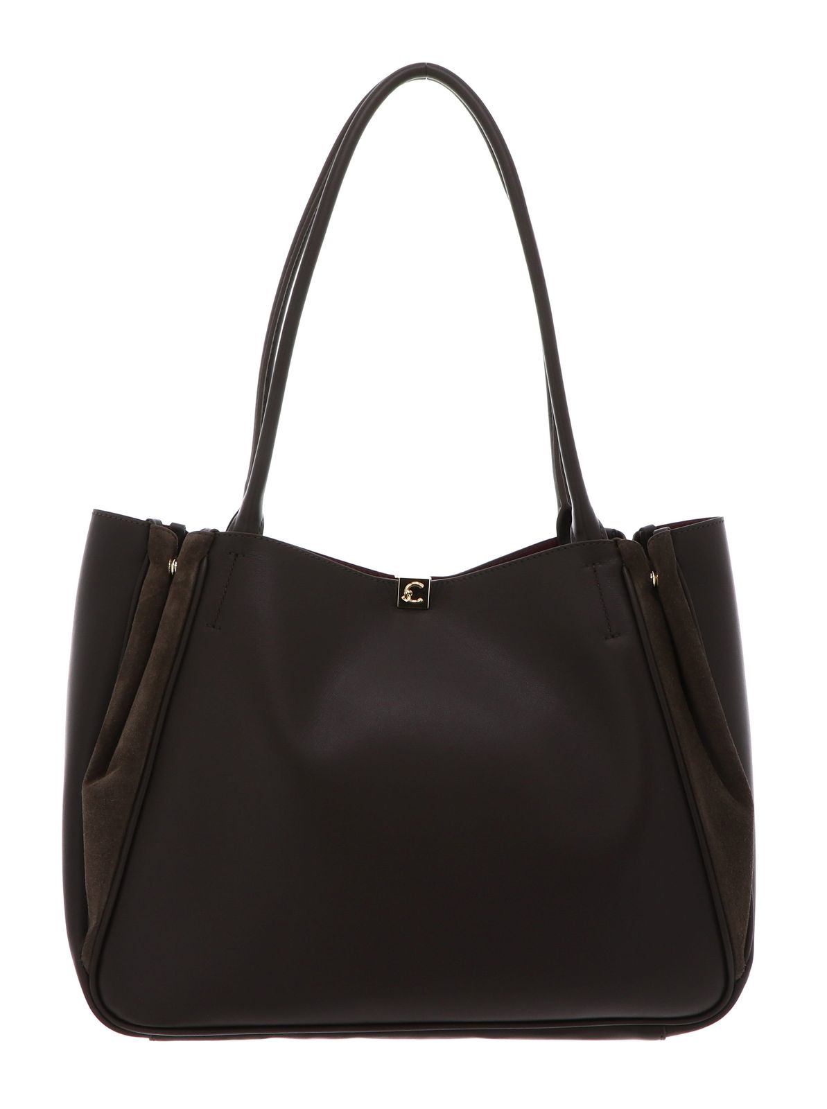 COCCINELLE Pansy Handbag Smooth Leather / Suede Leather Fango / Fango