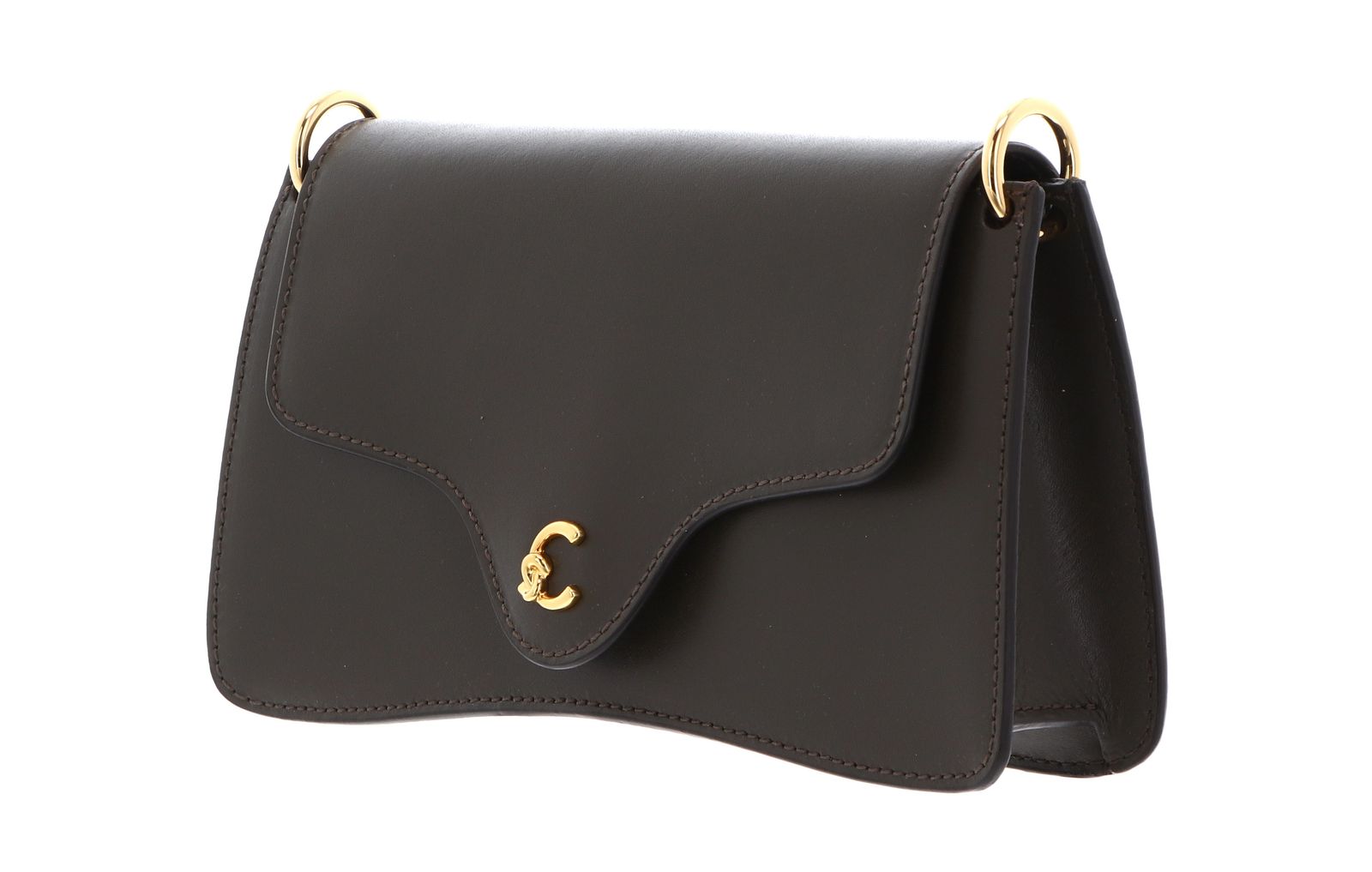 COCCINELLE C-Me Calf Hi-Tech Crossbody Bag Fango COCCINELLE C-Me Calf Hi-Tech Crossbody Bag Fango