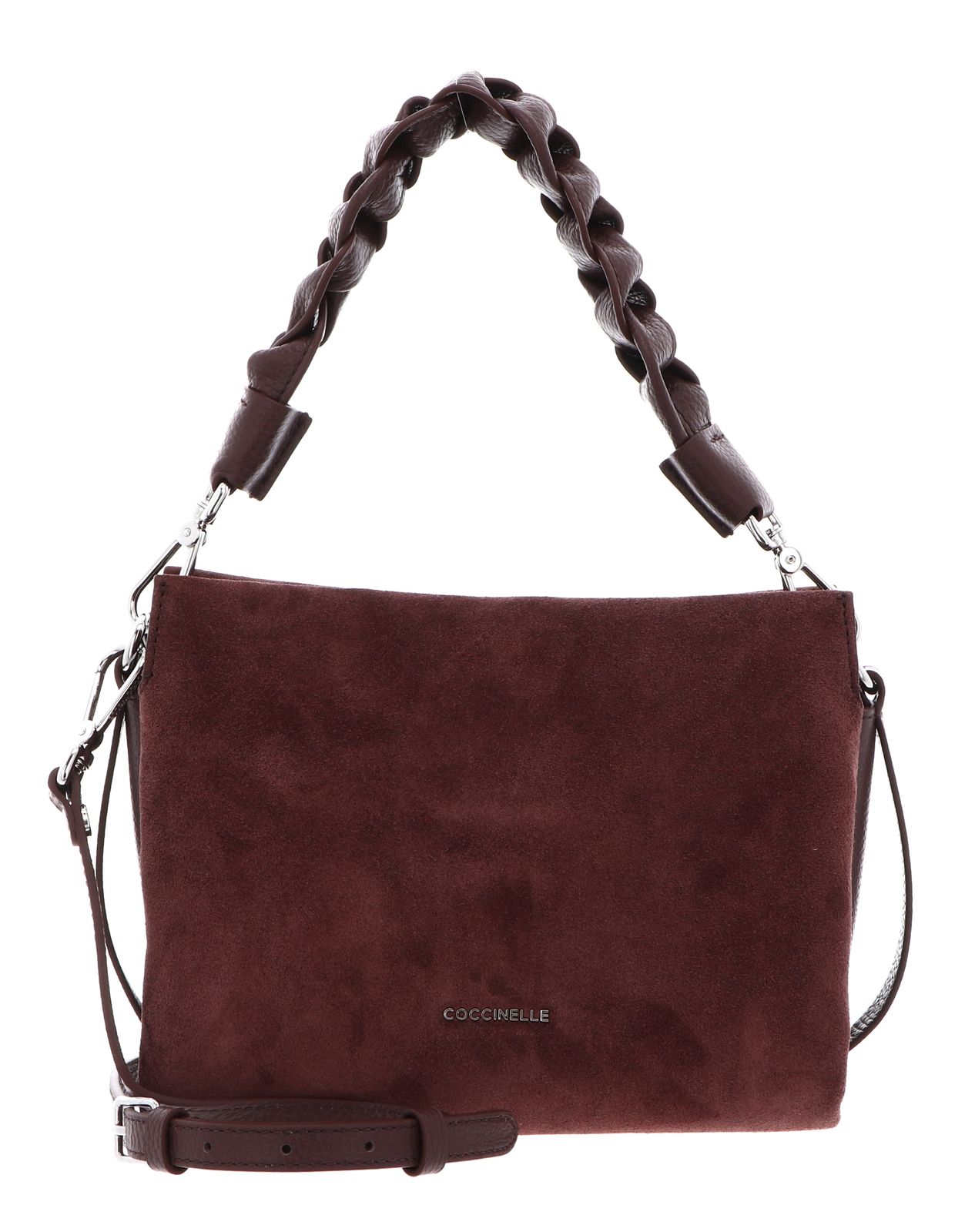 COCCINELLE Boheme Handbag Suede Grainy Leather Berry / Berry