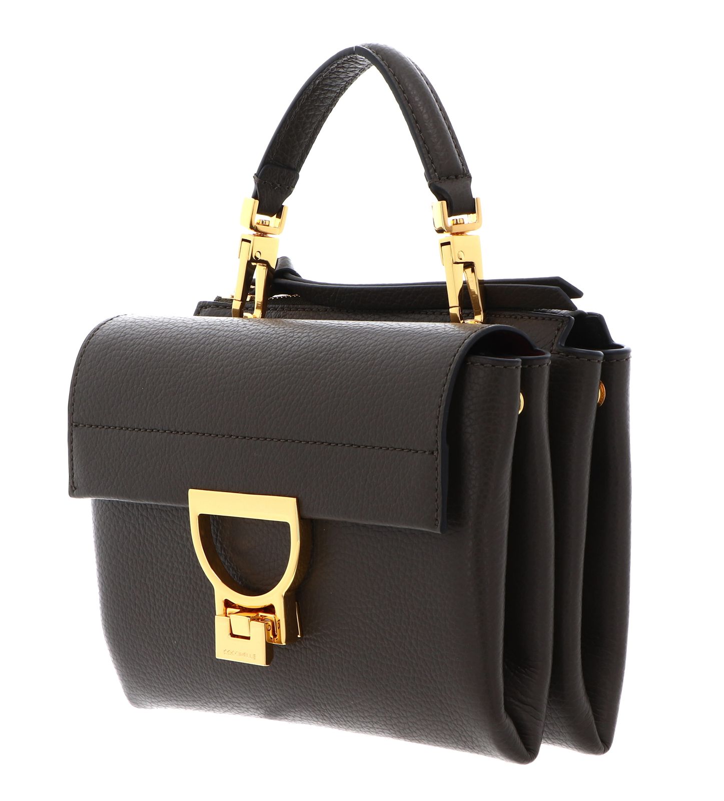COCCINELLE Arlettis Handbag Grainy Leather Fango COCCINELLE Arlettis Handbag Grainy Leather Fango