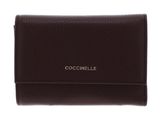 COCCINELLE Metallic Soft Wallet Grainy Leather Berry COCCINELLE Metallic Soft Wallet Grainy Leather Berry