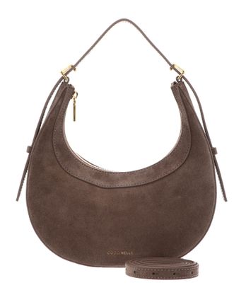 COCCINELLE Whisper Mini Bag Suede Leather / Grained Leather Warm Taupe COCCINELLE Whisper Mini Bag Suede Leather / Grained Leather Warm Taupe