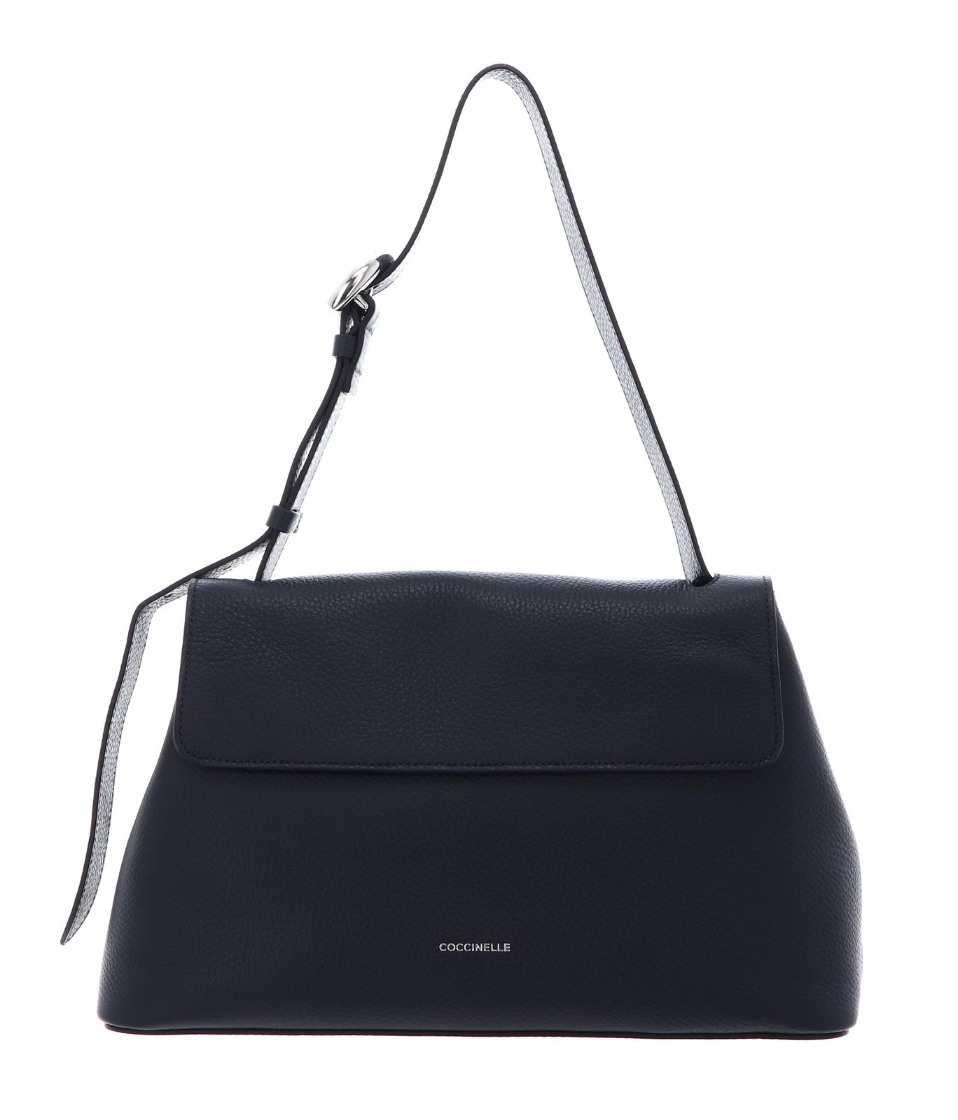 COCCINELLE Fern Shoulder Bag Grained Leather Midnight Blue