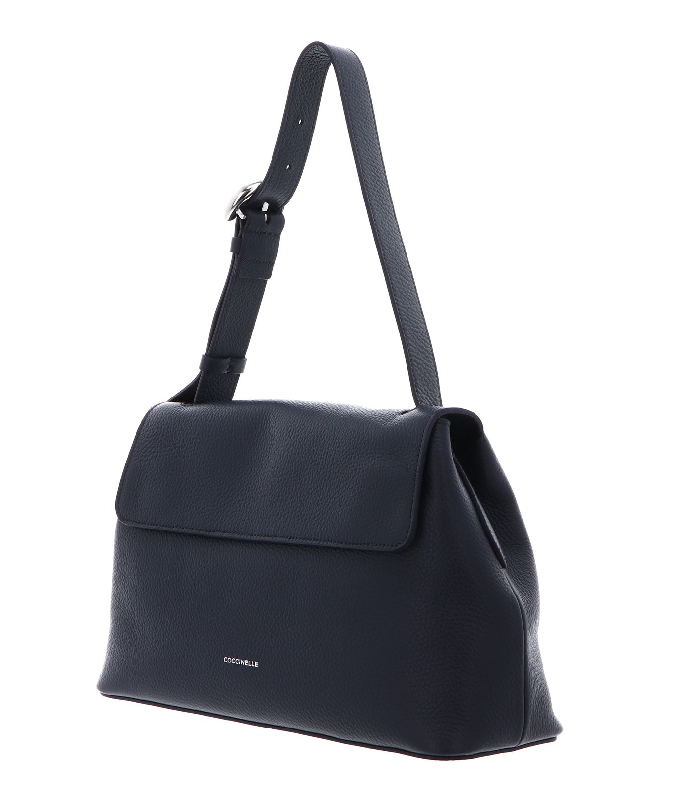 COCCINELLE Fern Shoulder Bag Grained Leather Midnight Blue COCCINELLE Fern Shoulder Bag Grained Leather Midnight Blue