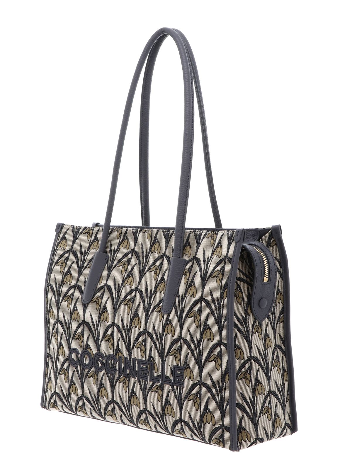 COCCINELLE Myrtha26 Handbag Snowdrop Tapest. / Grained Le. Mul. Stove / Stove COCCINELLE Myrtha26 Handbag Snowdrop Tapest. / Grained Le. Mul. Stove / Stove