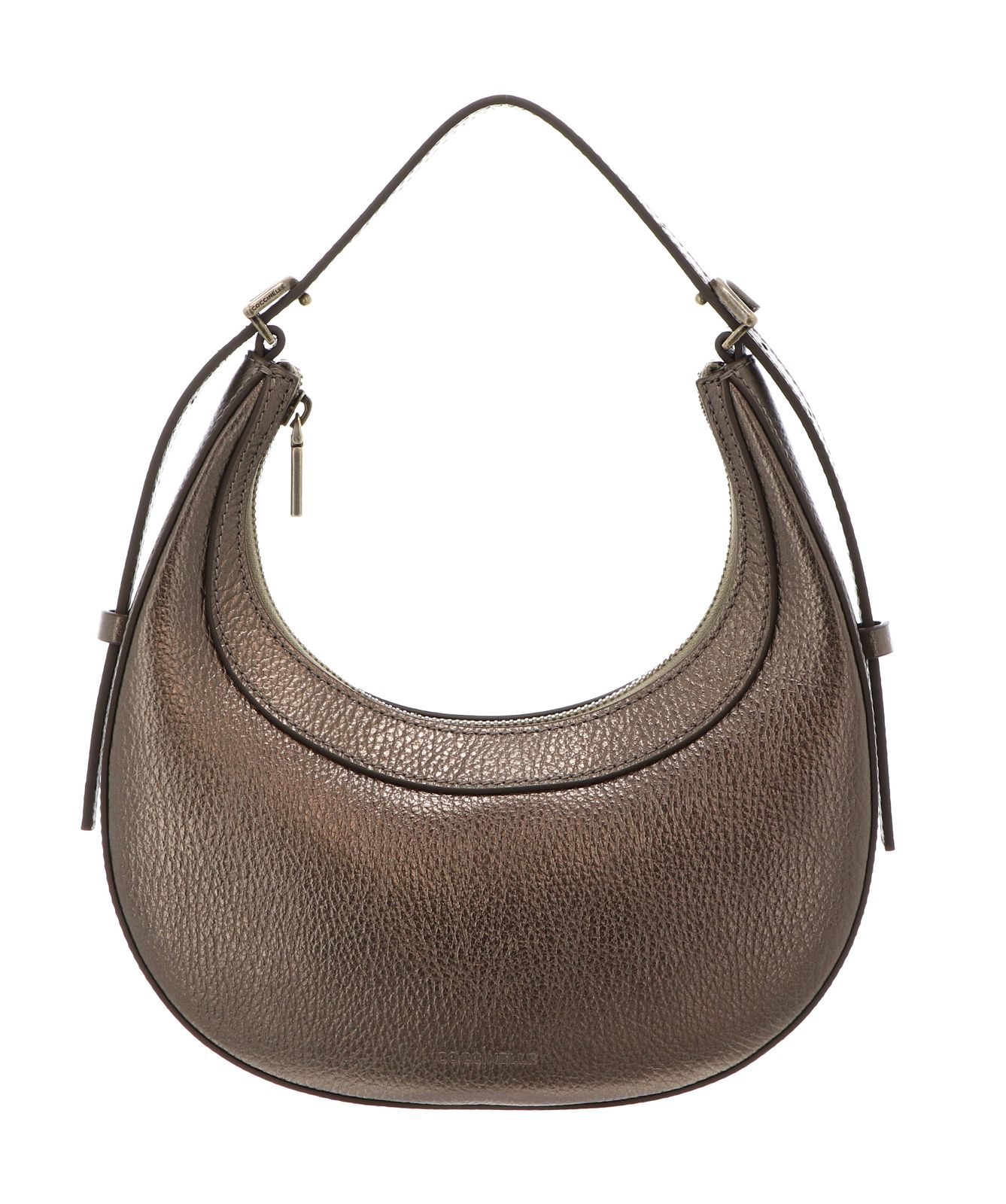COCCINELLE Whisper Grained Leather Mini Bag Antique Brass COCCINELLE Whisper Grained Leather Mini Bag Antique Brass