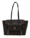 COCCINELLE Double Beat Grained Leather Handbag Fango COCCINELLE Double Beat Grained Leather Handbag Fango
