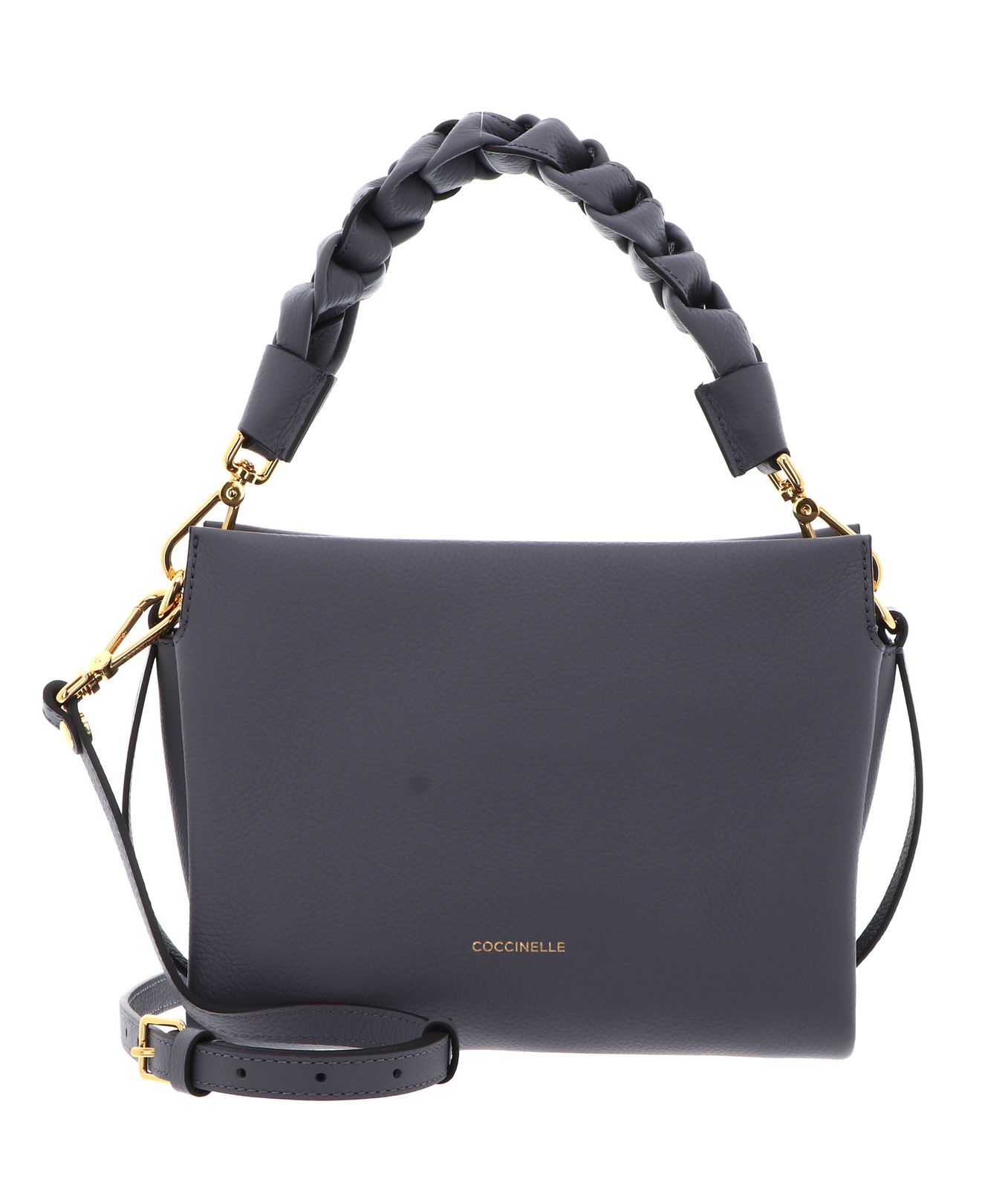 COCCINELLE Boheme Grana Double Crossbody Double Grainy Leather Stove / Midn. Blue