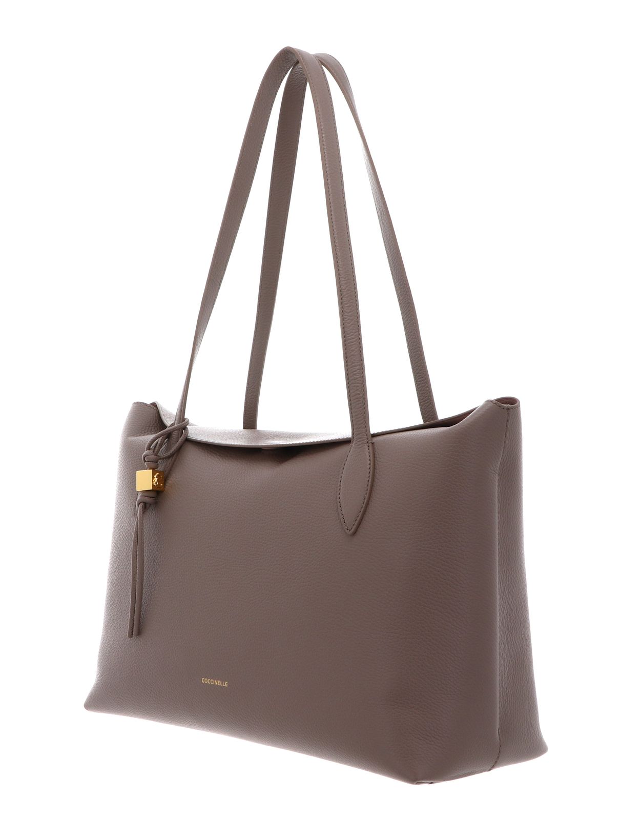 COCCINELLE Thess Handbag Grained Leather Warm Taupe COCCINELLE Thess Handbag Grained Leather Warm Taupe