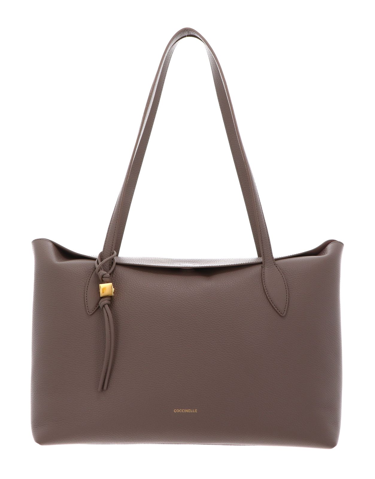 COCCINELLE Thess Handbag Grained Leather Warm Taupe