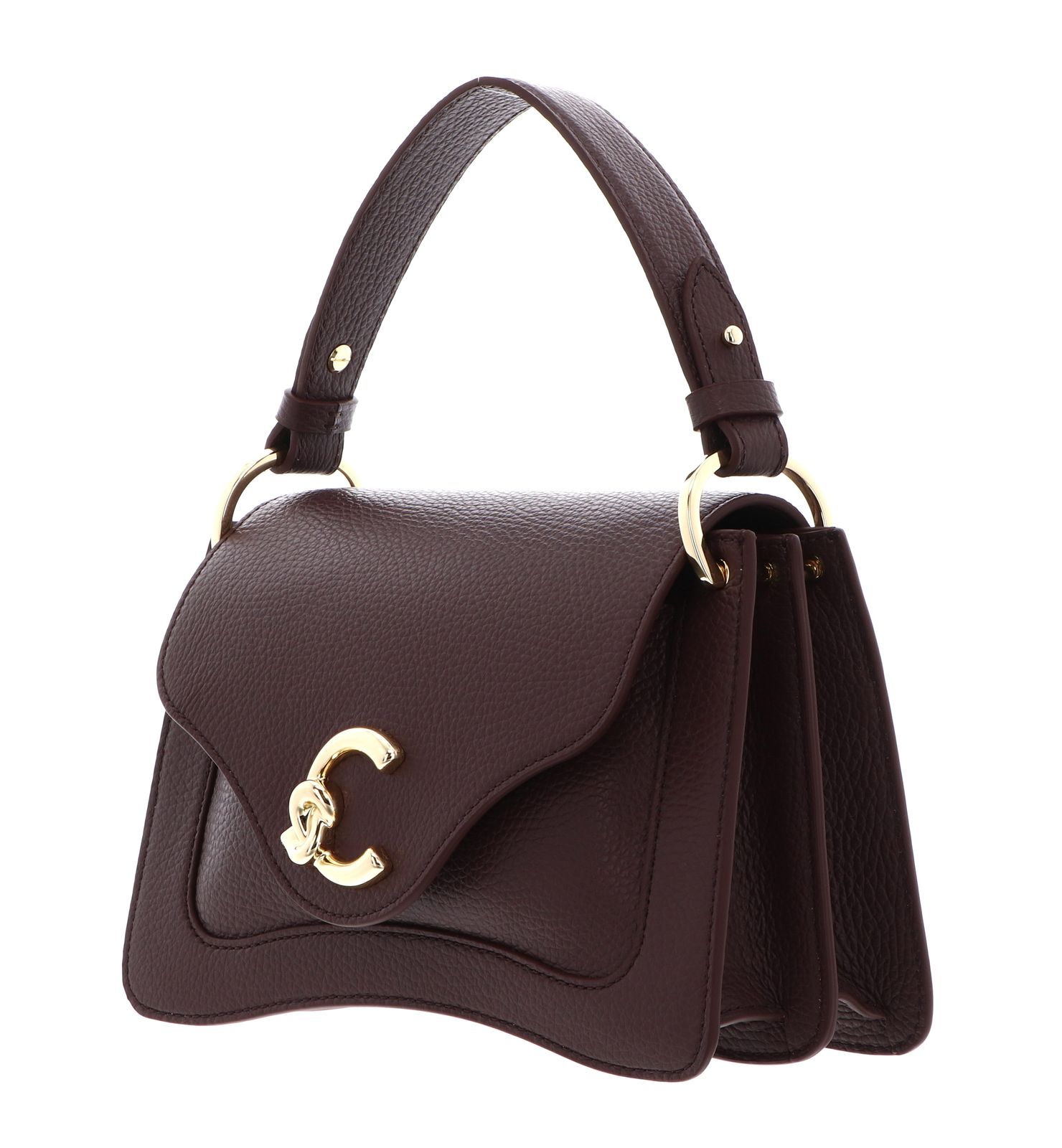 COCCINELLE C-Me Handbag Grained Leather Berry COCCINELLE C-Me Handbag Grained Leather Berry