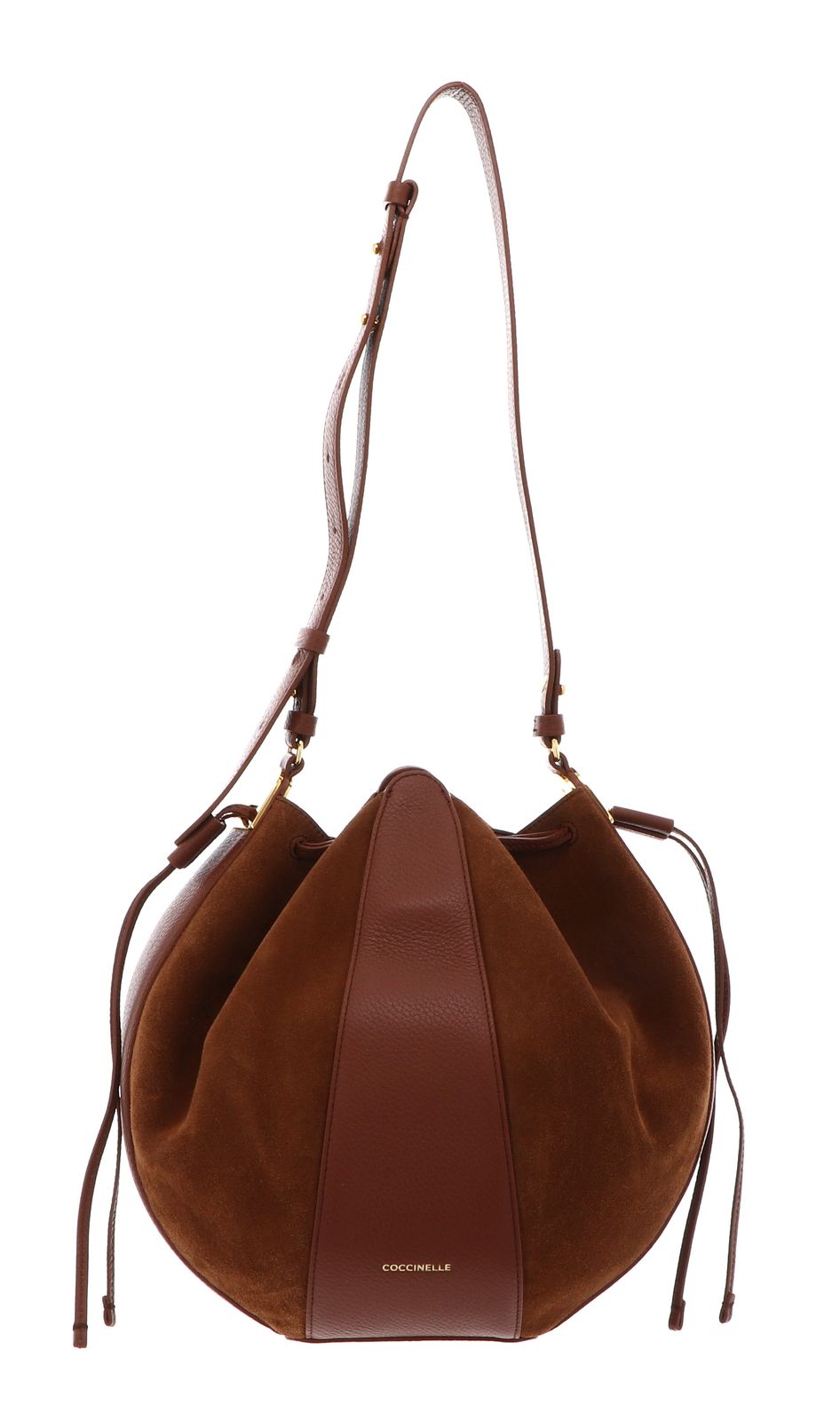 COCCINELLE Boom Handbag Grained Leather / Suede Leather Cognac / Cognac COCCINELLE Boom Handbag Grained Leather / Suede Leather Cognac / Cognac